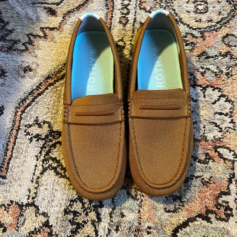 Rothys the driver cognac size 9